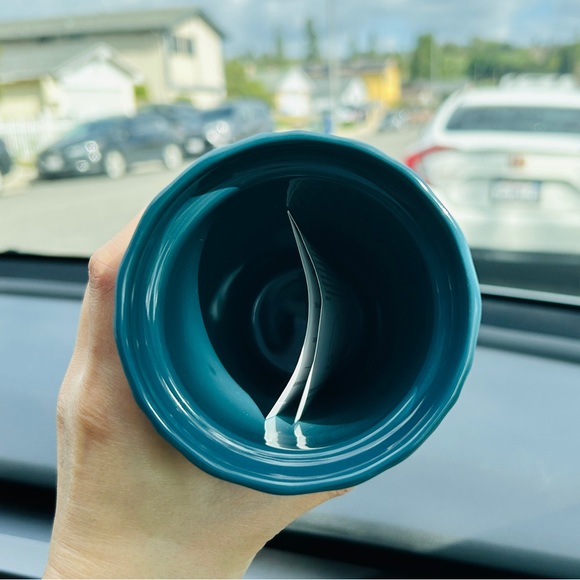 Starbucks 2024 Angular Blue Soft Touch Tecture Pattern Ceramic Travel Mug 12oz - Picture 3 of 6